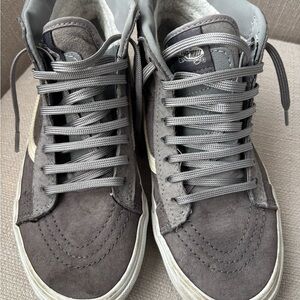 Vans Gray High-Top Sneakers with Suede Upper Men size 5.5 or Women size 7